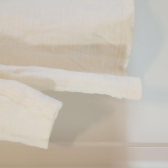 Talbots Womens Blouse Sz M Cream 100% Cotton 3/4 Sleeves Lace Detail Spring Cute - Picture 3 of 8